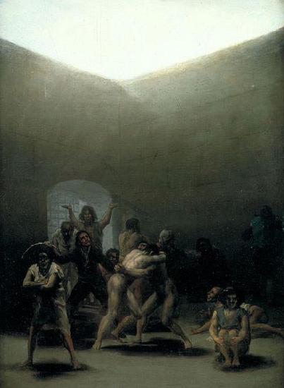  Courtyard with Lunatics or Yard with Madmen, by Francisco de Goya,